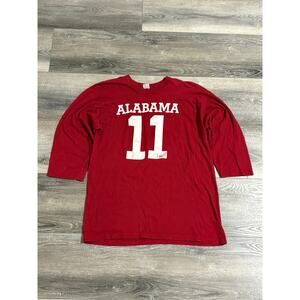 Vintage 1970s Super Cru University Of Alabama Half Sleeve Jersey Shirt Men Large